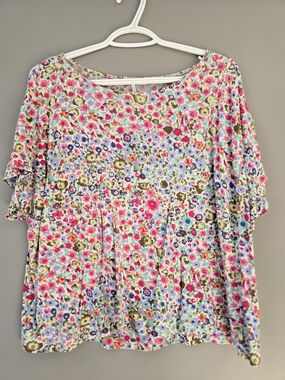 French Connection Multi-colour Floral Short Sleeve Tee